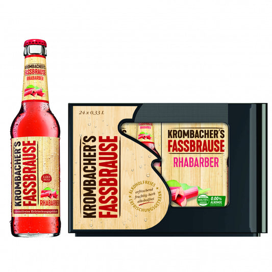 Kasten Krombacher Fassbrause Rhabarber  24 x 0,33L MW